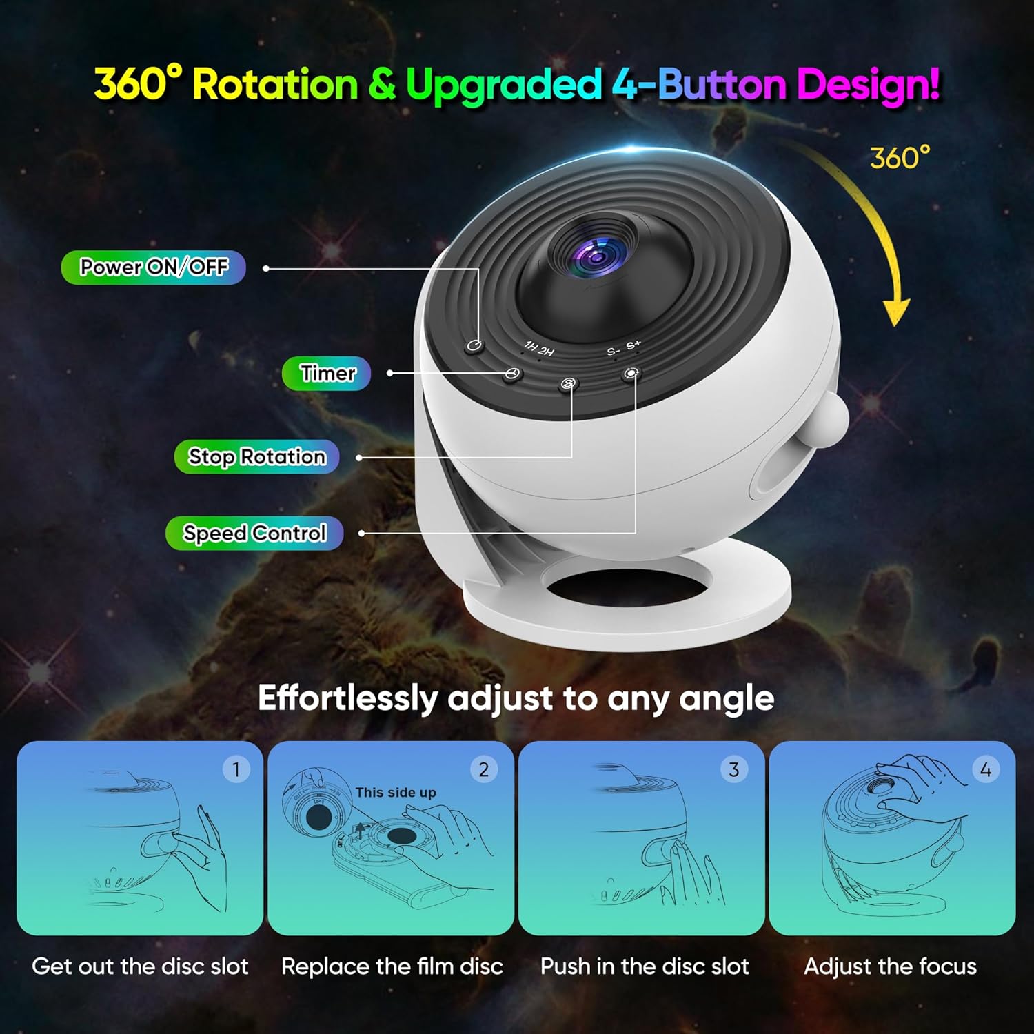 Bedroom Galaxy Projector Pro,  - Planetarium Projector Home のレビューと価格