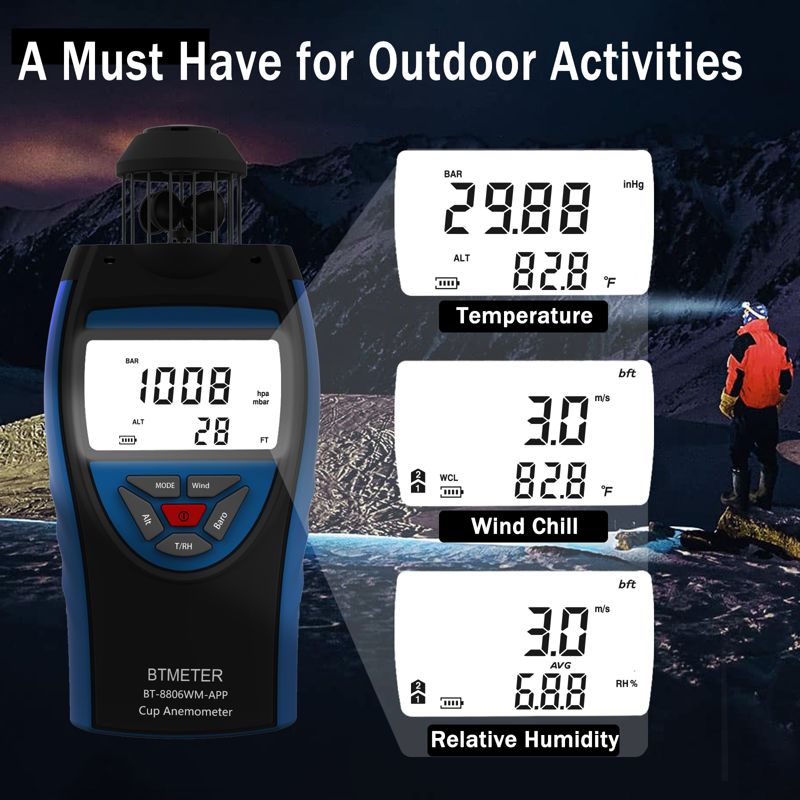 Portable Anemometer With Compa - Anemometer Wind Speed のレビューと価格
