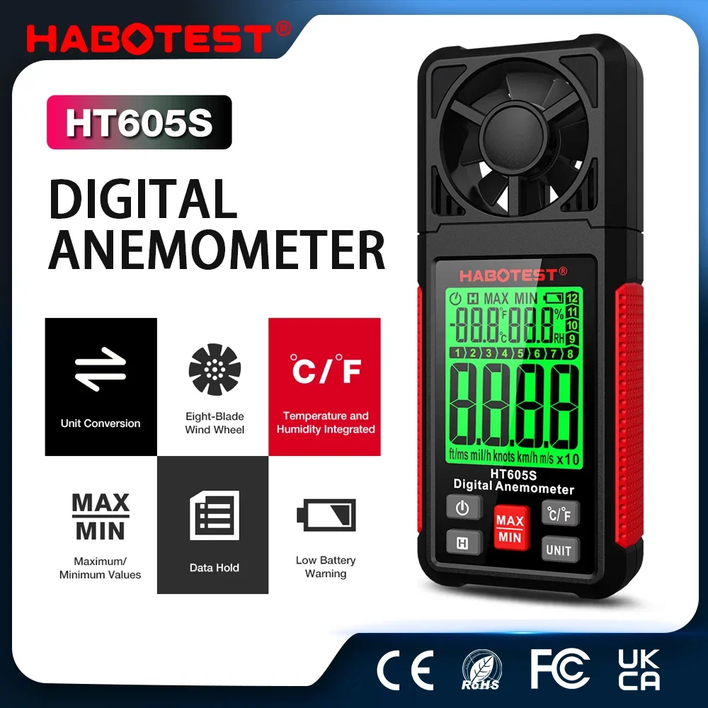 HABOTEST Digital Anemometer Po - Anemometer Wind Speed のレビューと価格