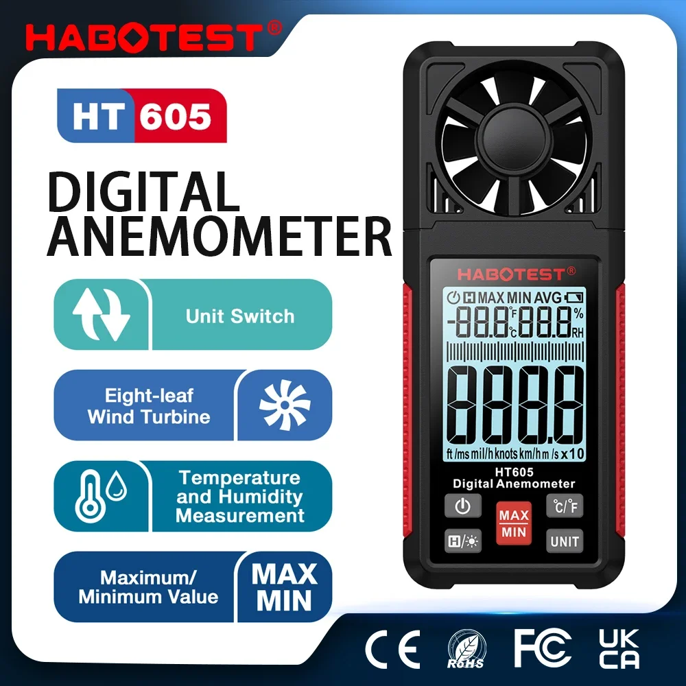 HABOTEST Digital Anemometer Po - Anemometer Wind Speed のレビューと価格