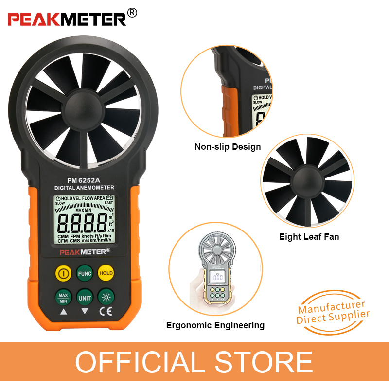 PEAKMETER PM6252A Handheld Ane - Anemometer Wind Speed のレビューと価格
