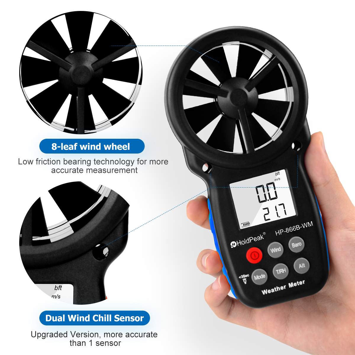 HP-866B-WM Anemometer Instruct - Anemometer Wind Speed のレビューと価格