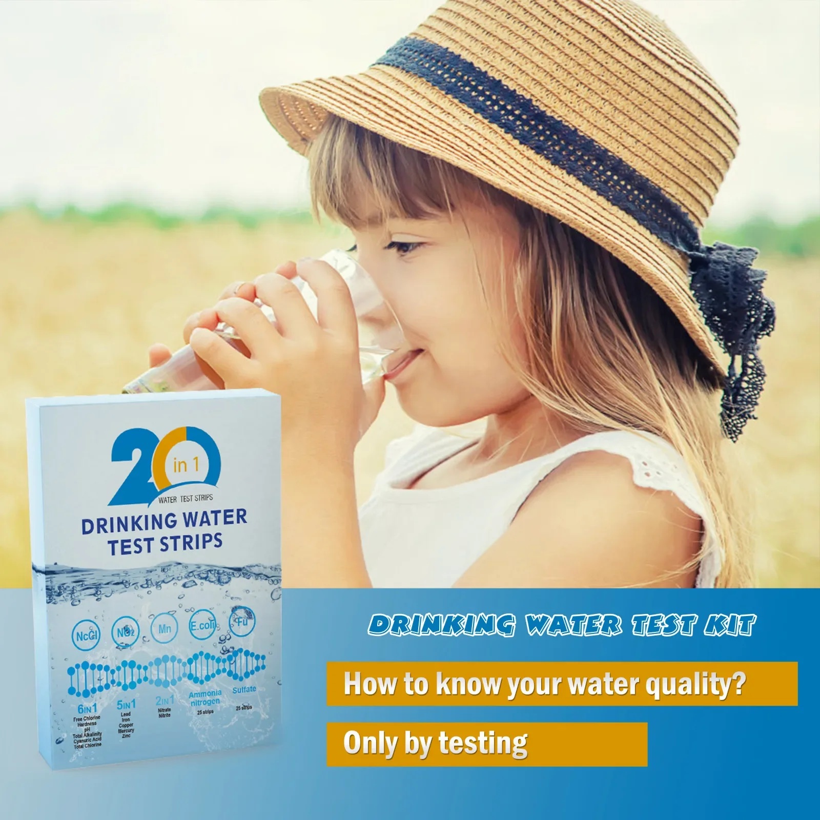 YAGO 20 in 1 Water Test Strips - Water Testing Kit のレビューと価格