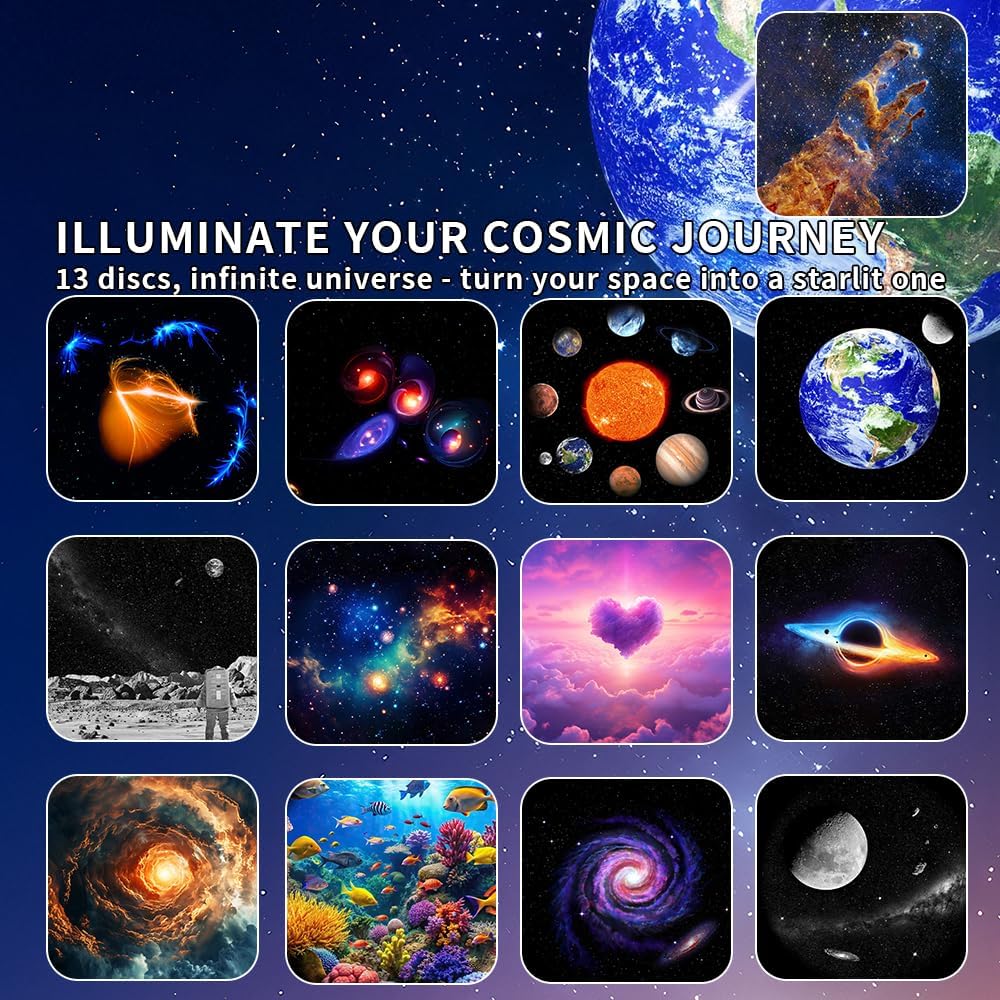 Galaxy Projector 13 Film Discs - Planetarium Projector Home のレビューと価格