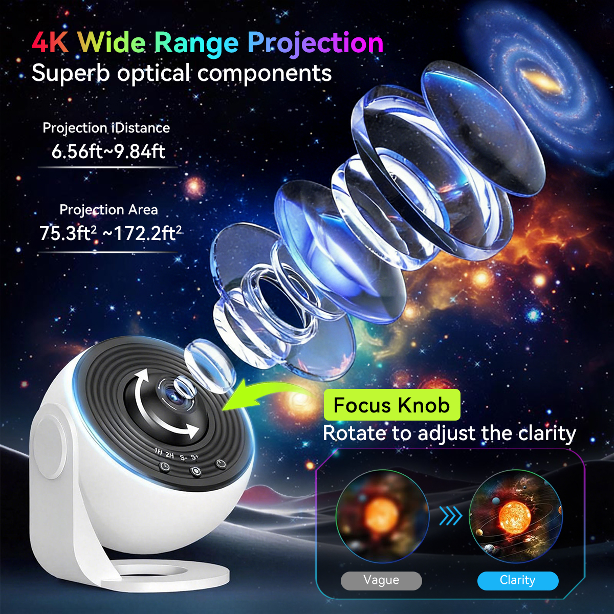Galaxy Projector LED Night Lig - Planetarium Projector Home のレビューと価格