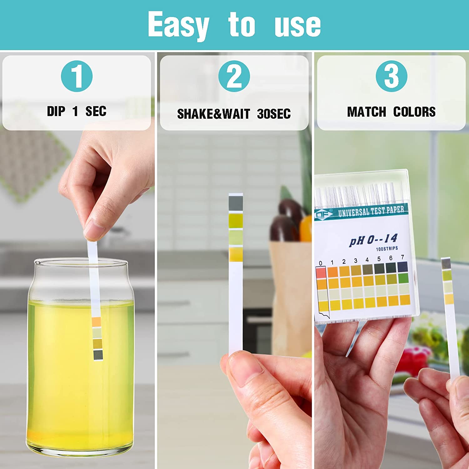 100 Strips 0-14 PH Alkaline Ac - Water Testing Kit のレビューと価格