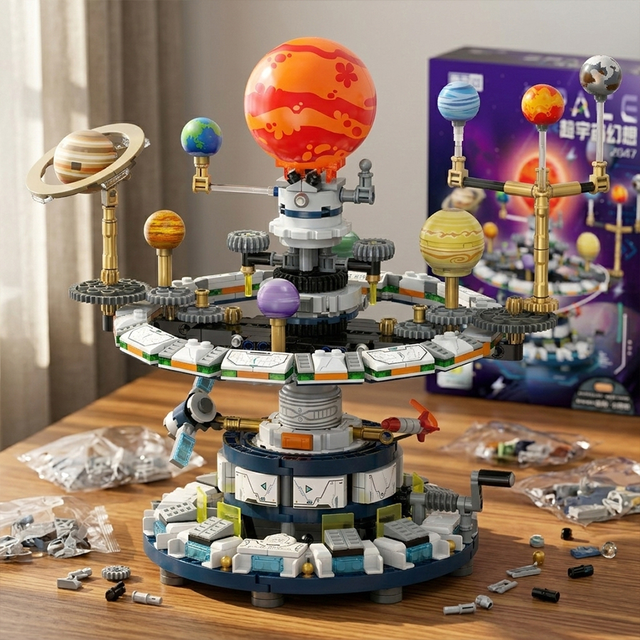 Mini Building Blocks Solar Sys - Solar System Orrery のレビューと価格