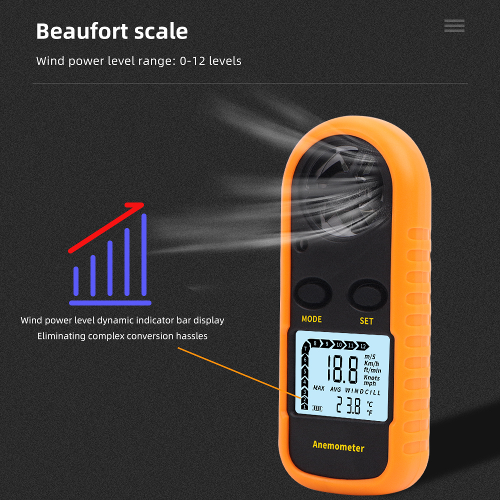 LCD Digital Anemometer Mini Po - Anemometer Wind Speed のレビューと価格