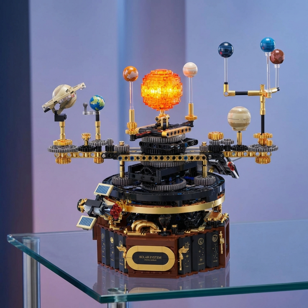 1098pcs Technical Solar System - Solar System Orrery のレビューと価格
