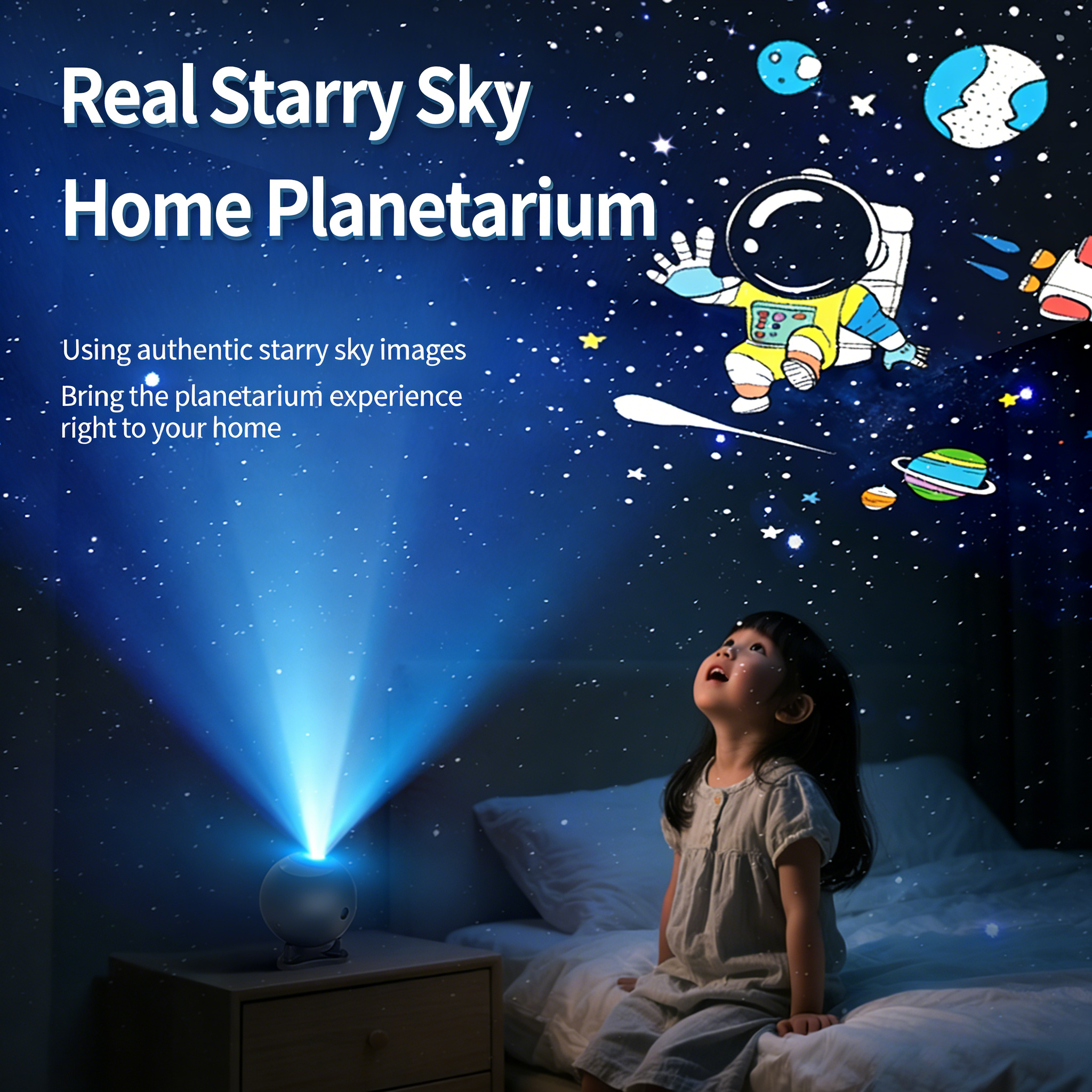 360° Rotatable Galaxy Star Pro - Planetarium Projector Home のレビューと価格