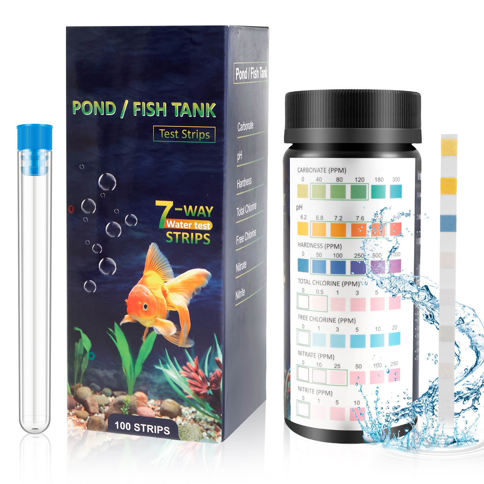 100Pcs 7 in 1 Aquarium Test St - Water Testing Kit のレビューと価格