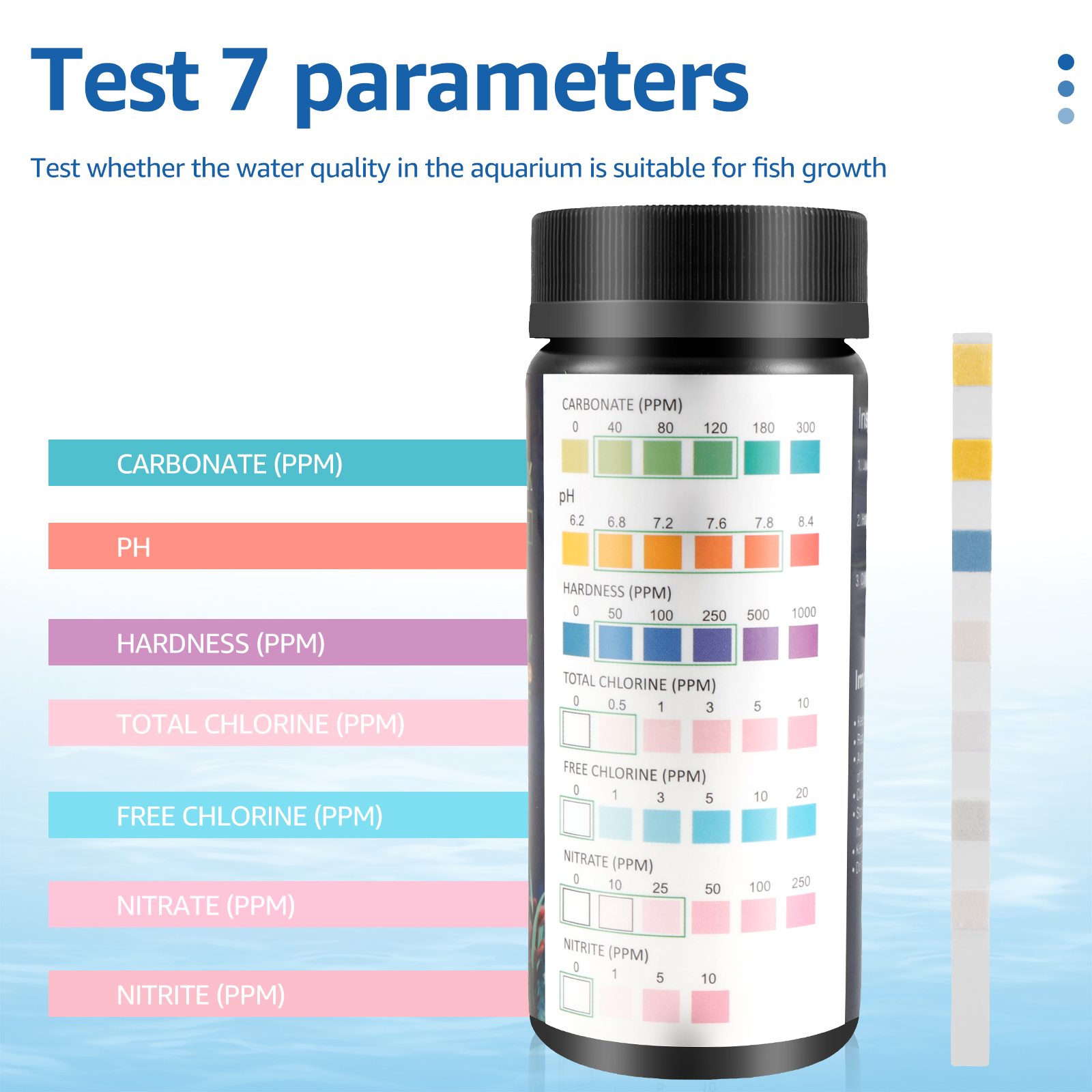 100Pcs 7 in 1 Aquarium Test St - Water Testing Kit のレビューと価格
